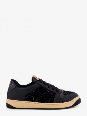Gucci GG丝绒休闲鞋