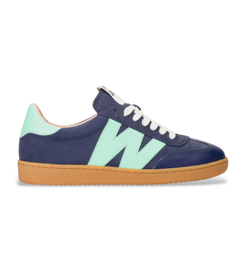 WONDERS NUBIA 01 蓝色皮革运动鞋