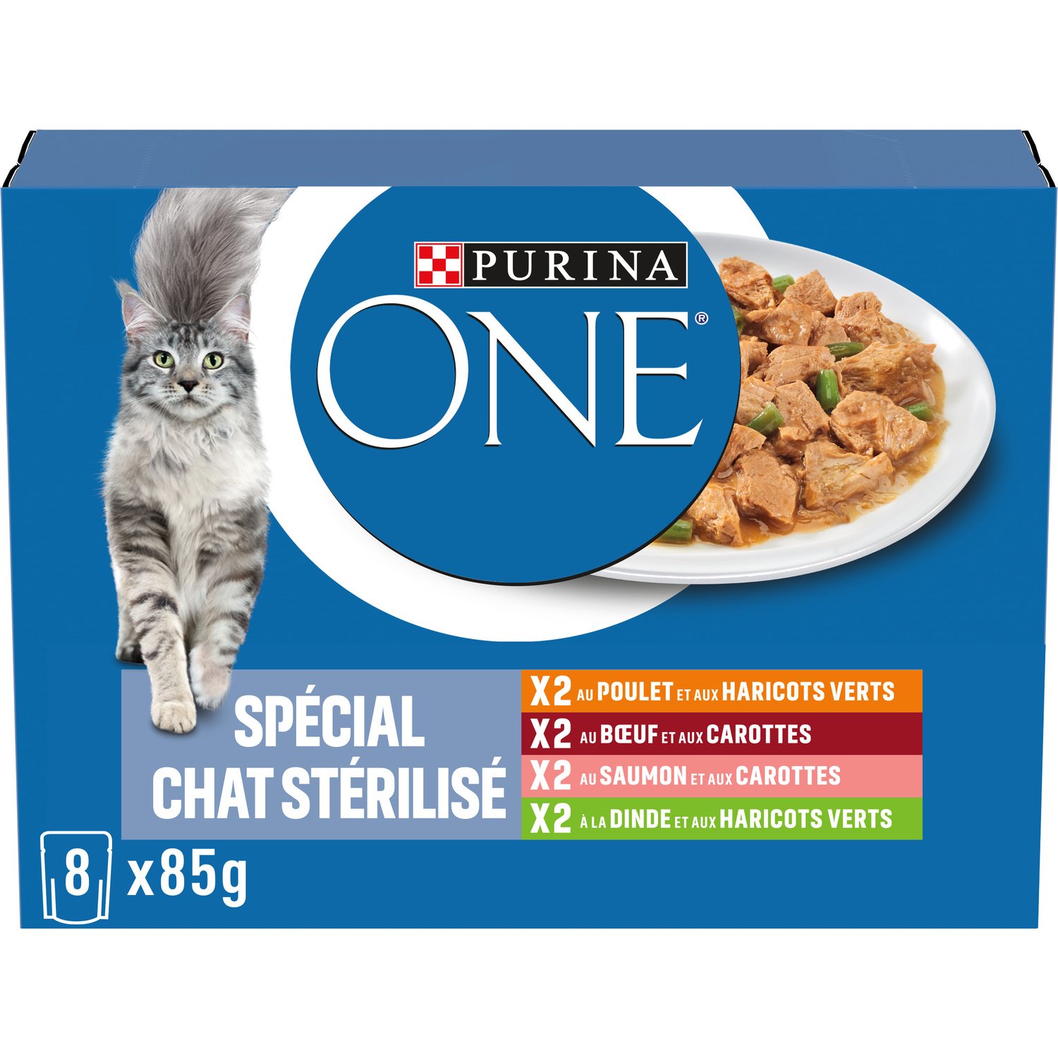 PURINA ONE 成人猫罐头 鸡肉 牛肉 三文鱼 火鸡 蔬菜