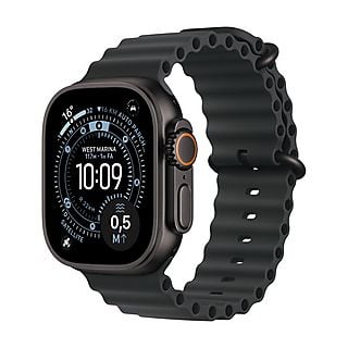 苹果 Watch Ultra 3 GPS + 蜂窝版，黑色钛金属表壳（49 毫米）配海洋黑色表带