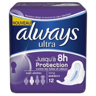 Always超长加厚卫生巾12片