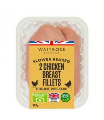 Waitrose 慢养鸡胸肉 380g 双片装