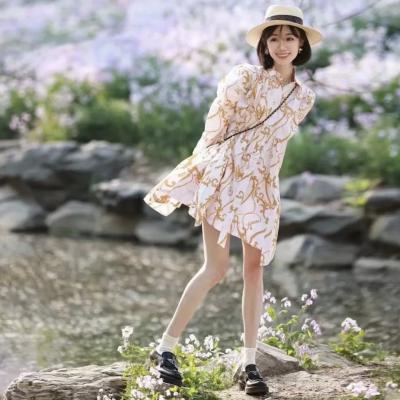 Mini 印花棉质衬衫裙