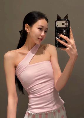  不对称棉质上衣