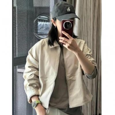斜纹翻领夹克