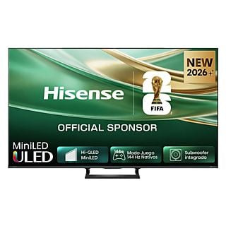 海信 65E8S UHD 4K迷你LED电视，四核/MT9618，全面HDR，内置低音炮，IA 4K，黑色