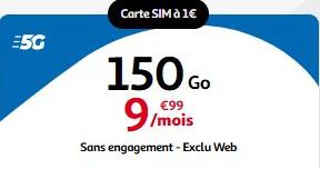 9.99€150G 5G套餐