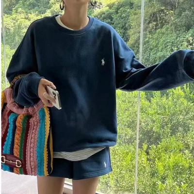 棉质圆领卫衣 藏蓝色