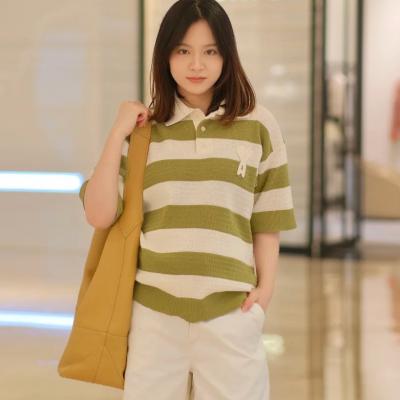 爱心条纹Polo衫
