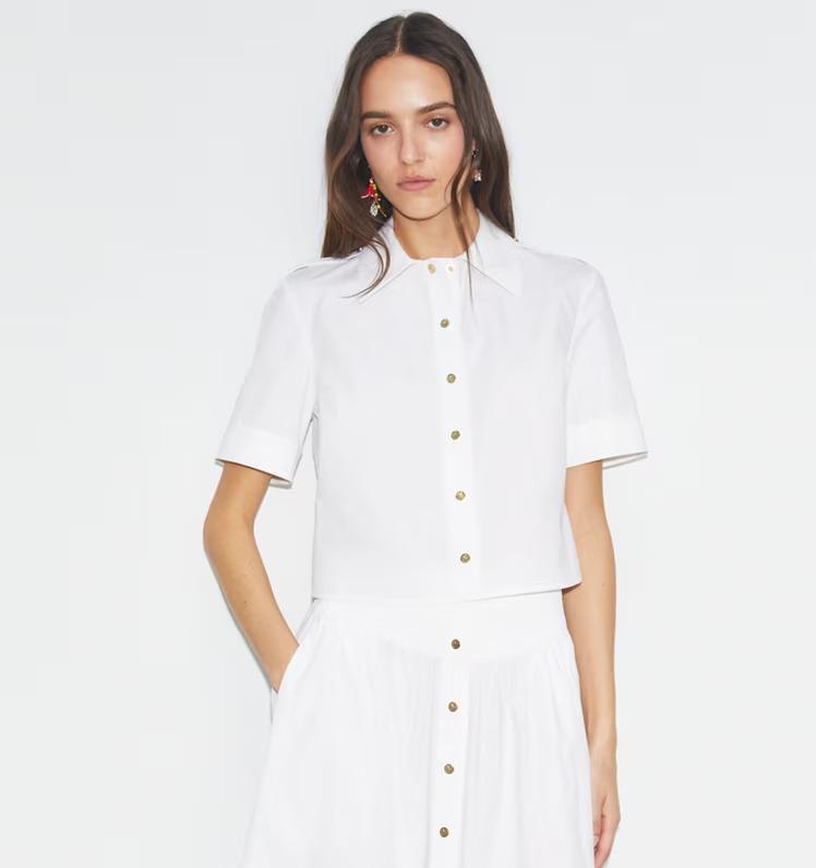 Poplin 短袖衬衫