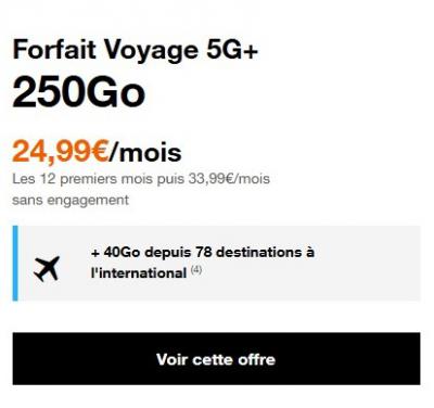 Orange 250G+40G回中国可用流量