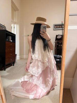 Ophelia 蕾丝拼接长裙