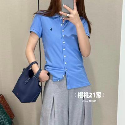女士门襟纽扣POLO衫