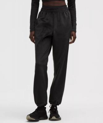 Lululemon Scuba 高腰天鹅绒束脚裤