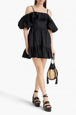 ULLA JOHNSON Lila 棉质露肩短裙