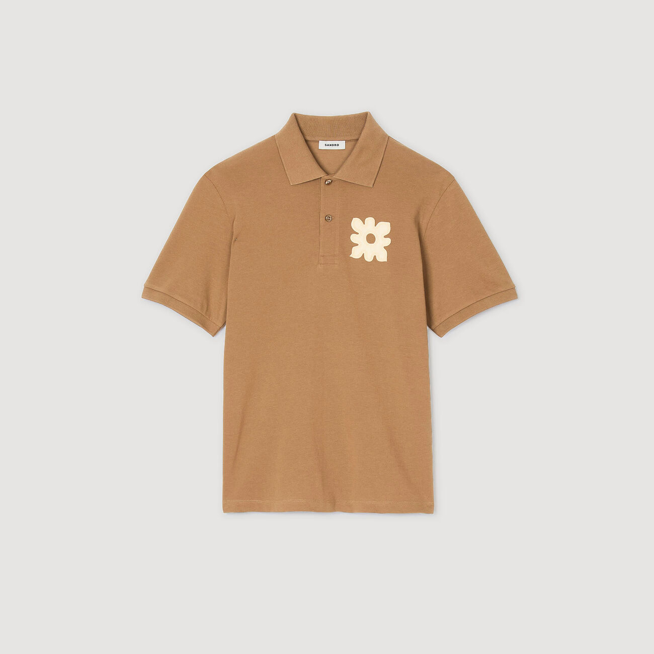 花朵贴片 Polo 衫