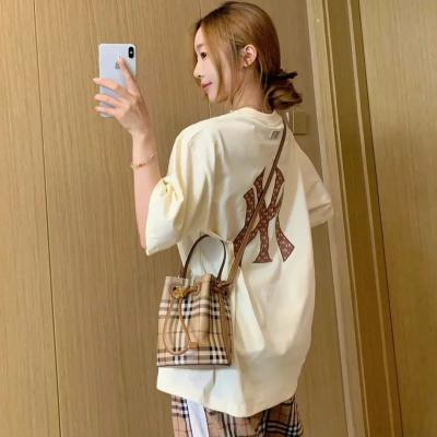 迷你水桶包 格纹