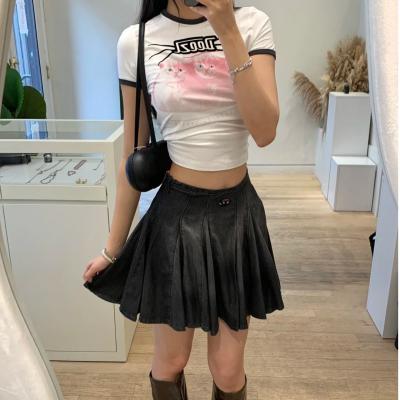 牛仔百褶半裙