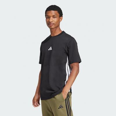 Adidas 男士经典黑白条纹T恤