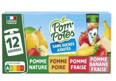 Pom'Potes 4种口味果泥  12x90g