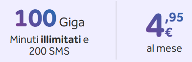 Ho mobile 100GB 4.95€