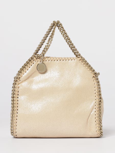 微型 Falabella 包，镀铬裂纹合成绒面