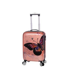 硬壳登机箱 26820B 55 cm 玫瑰金蝴蝶