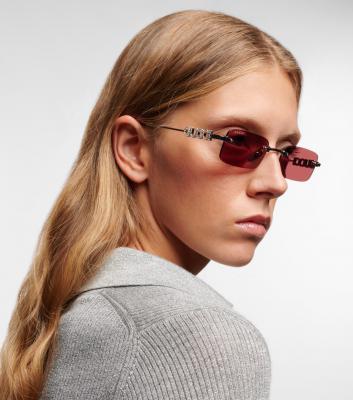 Gucci水钻logo墨镜