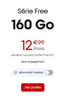 【5G】12.99€160G套餐