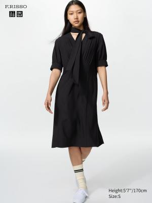 x F.RISSO 联名系带衬衫裙