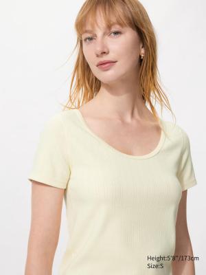 UNIQLO 圆领针织短袖女T恤