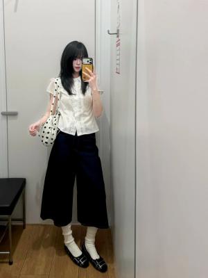 UNIQLO 牛仔阔腿裤