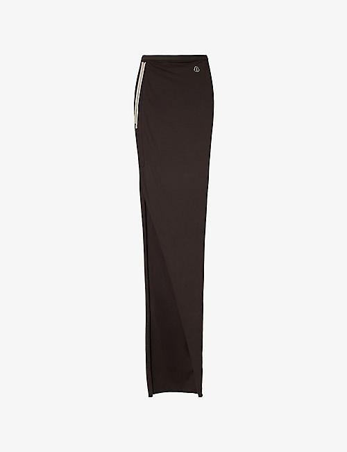Rick Owens x Moncler 可调节分开棉质长裙