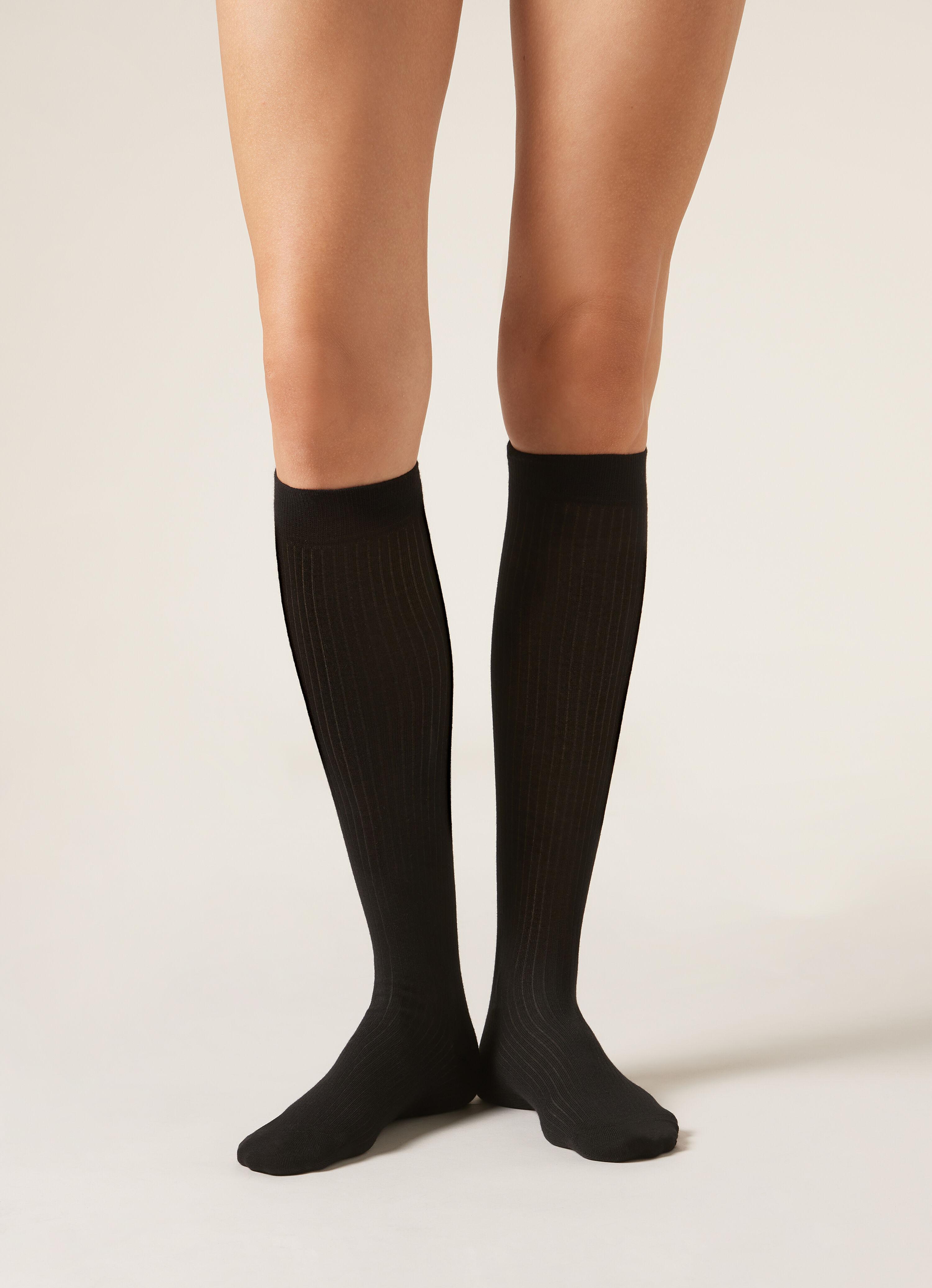 Calzedonia 女士高筒罗纹袜