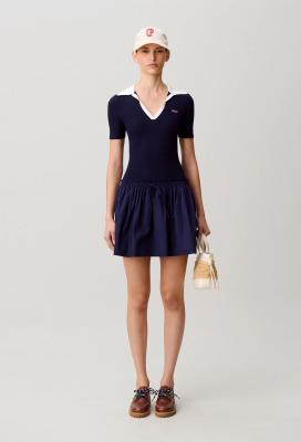 Claudie Pierlot 女士针织拼接连衣裙