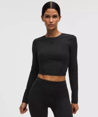 Lululemon Wunder Train 短款长袖 天鹅绒