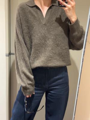 纯羊绒Polo毛衣