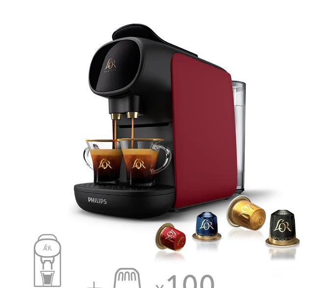 L'OR BARISTA Sublime红色咖啡机 送胶囊100颗