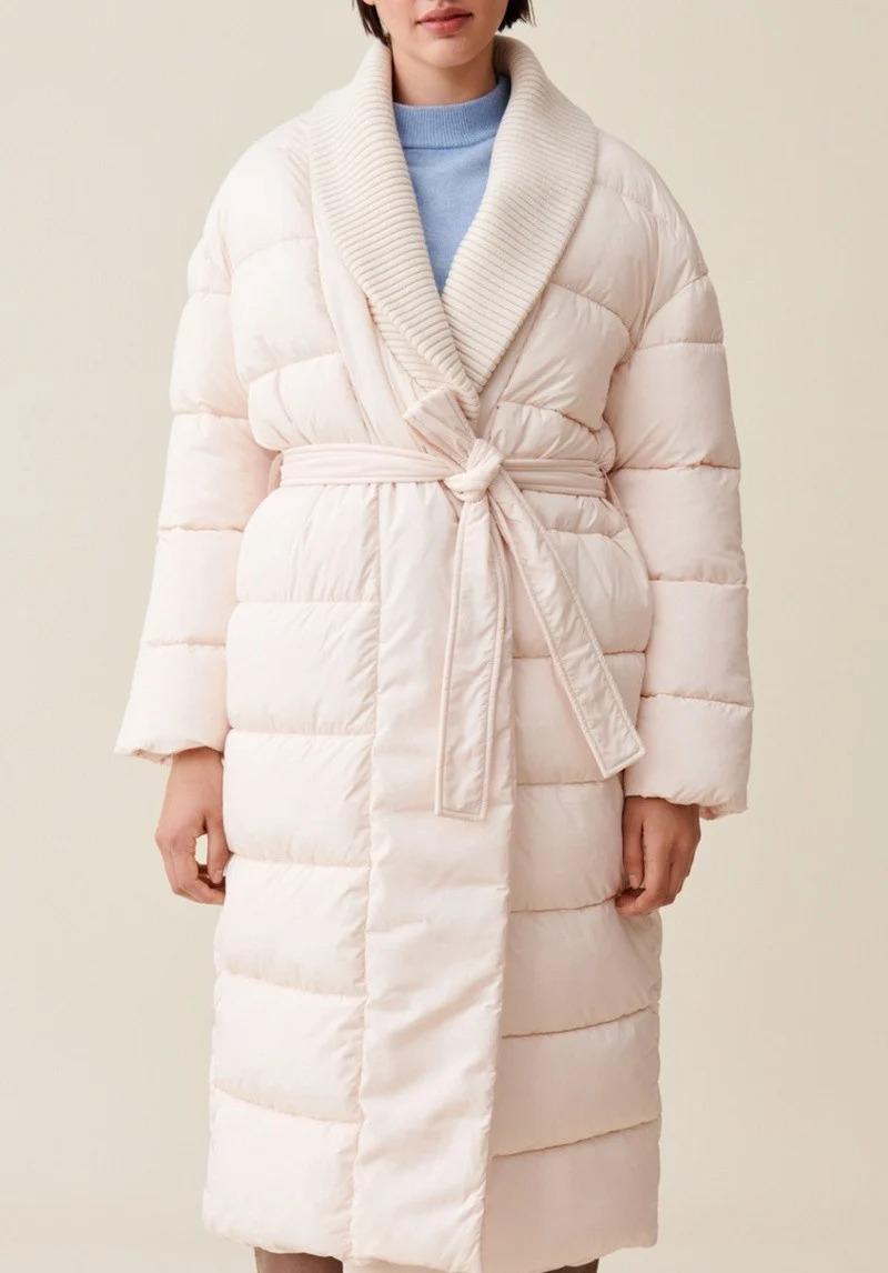 Doudoune 112586 长款羽绒服 米色