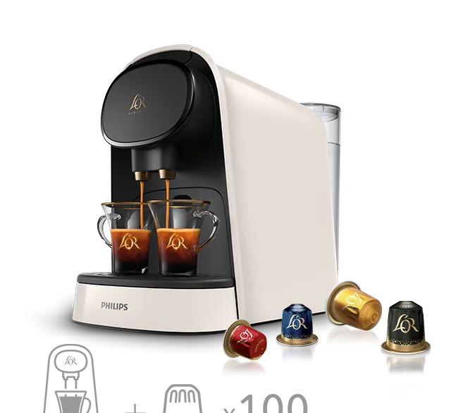 L'OR BARISTA 丝白款咖啡机  送100颗咖啡胶囊 