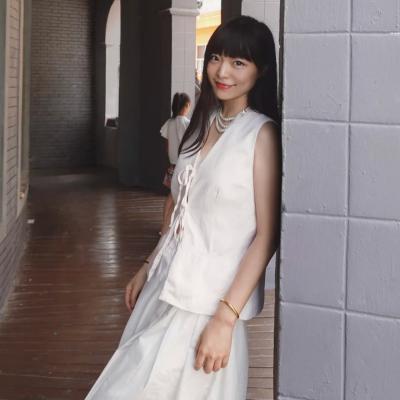 亚麻混纺马甲