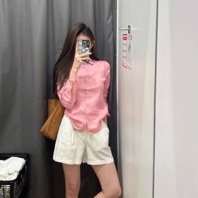 UNIQLO 女士100%亚麻衬衫