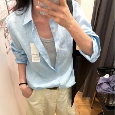 UNIQLO 女士优质亚麻衬衫