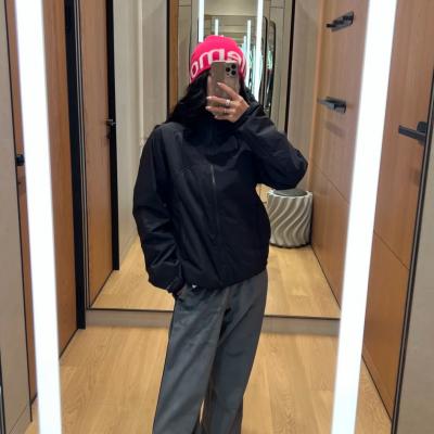加绒连帽全拉链外套