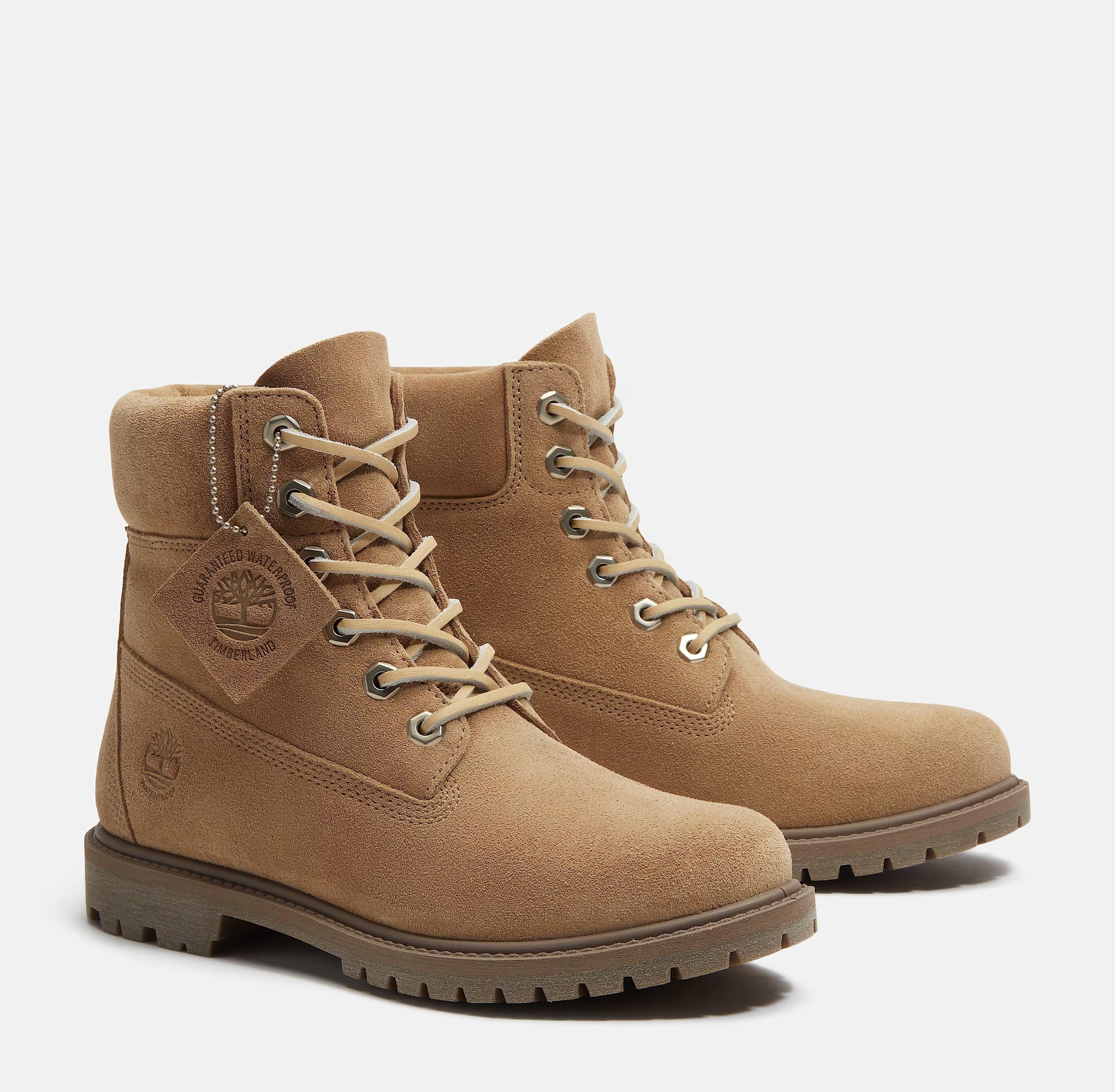 Timberland 6英寸女靴 米色防水