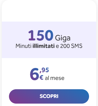 Ho mobile 150GB 6.95€