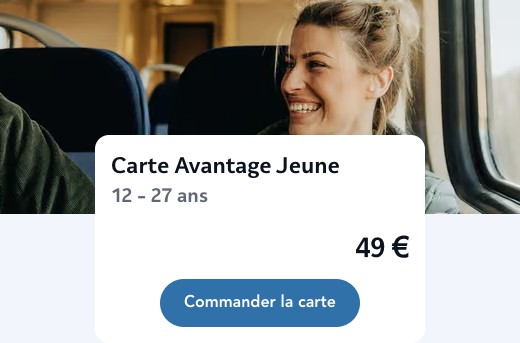 Carte Avantage Jeune（12–27 岁）
