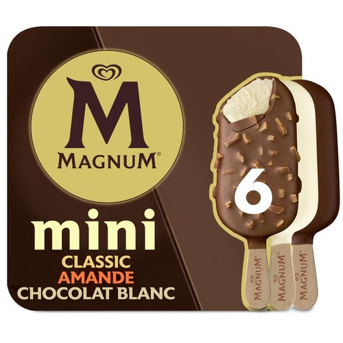 Magnum Mini Amande & Chocolat Blanc 6x55ml