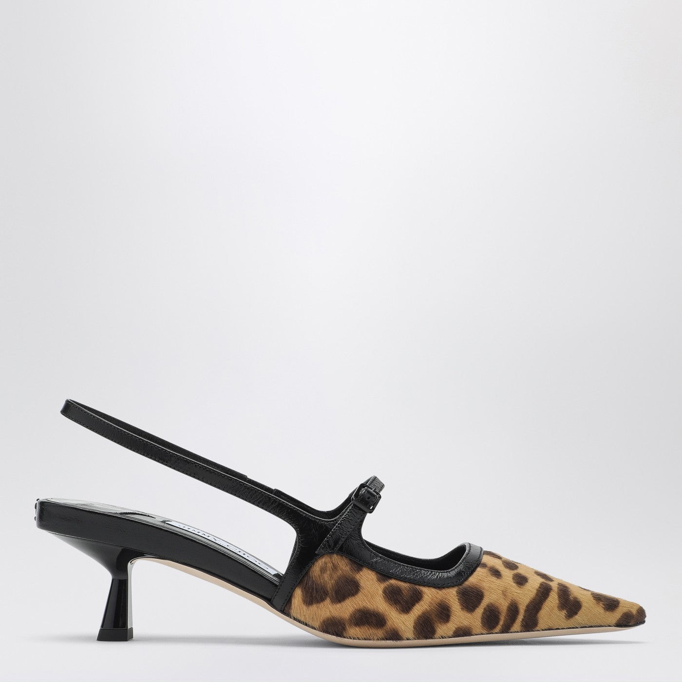 Jimmy Choo Didi 45 豹纹马毛露跟鞋