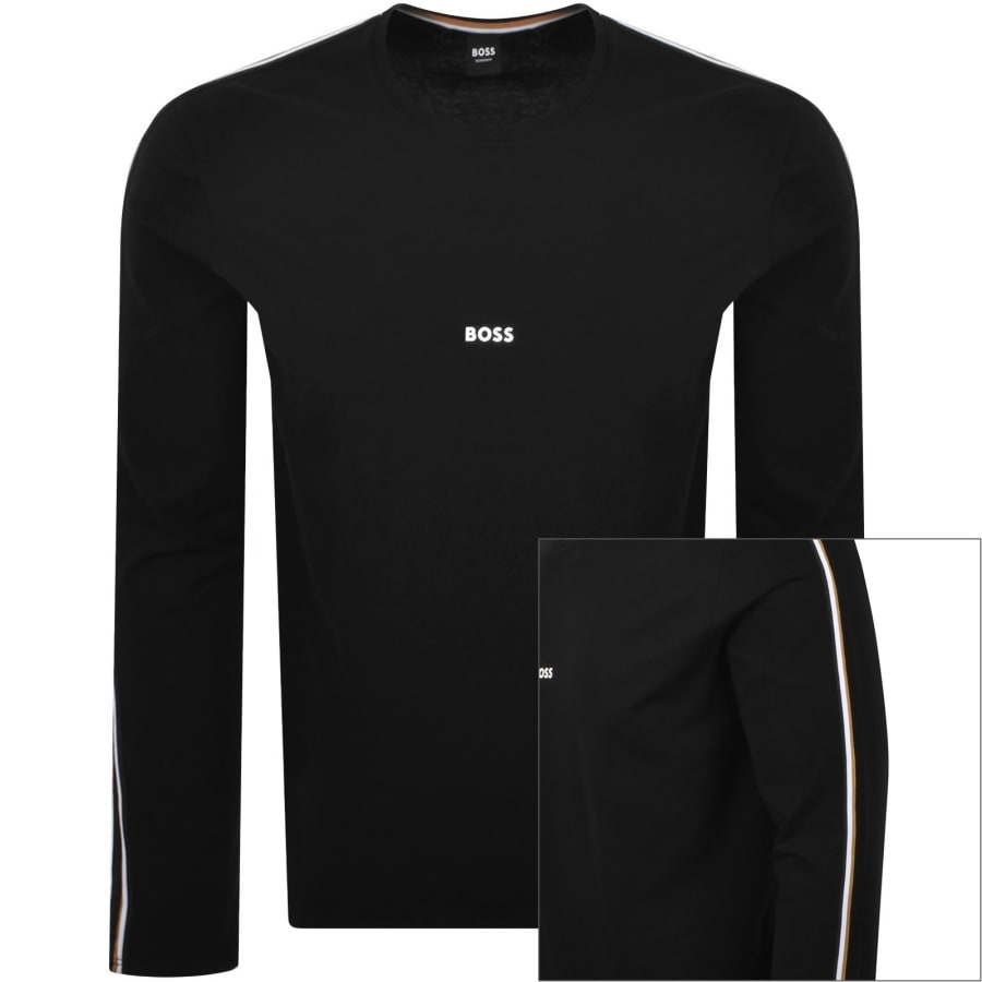 BOSS Unique Long Sleeve T Shirt Black